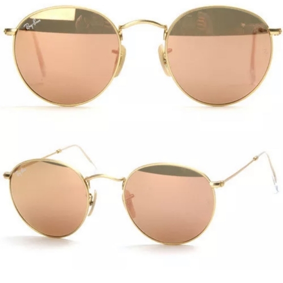 Ray Ban Round Metal Pink Mirror Lenses RB3447 - Picture 4 of 15